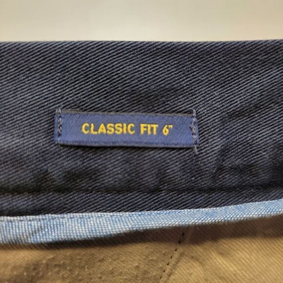 Polo Ralph Lauren Classic Fit Chino Blue Flat Front Shorts 6" Inseam Cotton - Picture 8 of 12